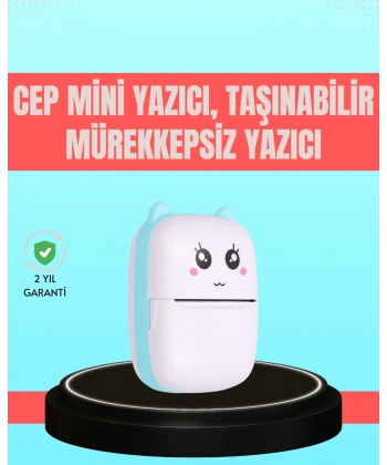 Bluetooth Bağlantılı Mini Termal Yazıcı Öğrenci ve Ofis İçin
