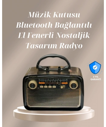 Bluetooth Bağlantılı Taşınabilir Hoparlör – FM/AM Radyo Özellikli, Şarj Edilebilir Batarya, 1 kg