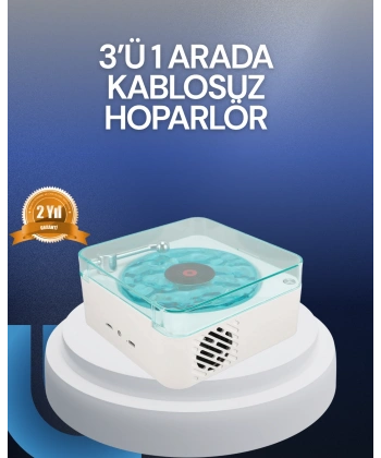 Bluetooth Hoparlör – 3-ü-1 Saatli Gece Lambası ve Vintage Tasarım