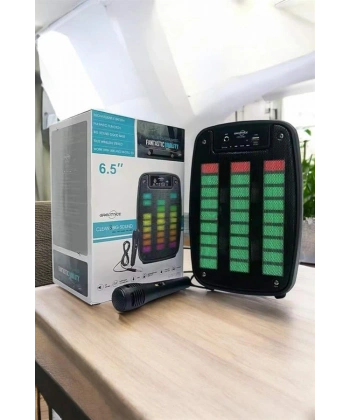 Bluetooth  Hoparlör Mikrofonlu Speaker Taşınabilir Şarjlı