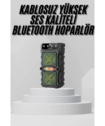 Bluetooth Hoparlör Yüksek Ses Kaliteli Büyük Boy Çift Çıkışlı Ses Bombası