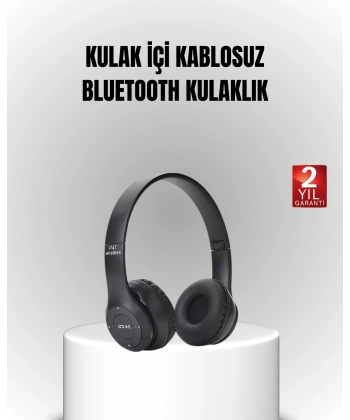 Bluetooth Kablosuz Kulaklık – Extra Bass, TF Kart, Mikrofonlu, Ayarlanabilir Ergonomik Tasarım