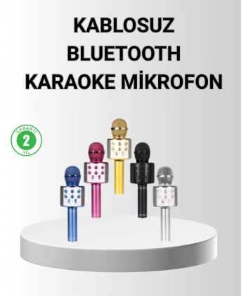 Bluetooth Karaoke Mikrofon – Yüksek Ses Kalitesi, Yankı Efektli, Uzun Ömürlü Pil