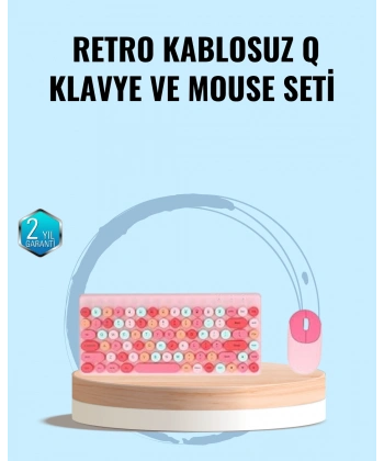 Bluetooth Klavye ve Mouse Kombinasyonu – USB Alıcılı, Kompakt, Uzun Ömürlü