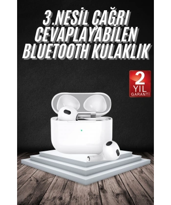 Bluetooth Kulaklık 3. Nesil Ios Android Uyumlu Yeni Nesil Wireless Charge