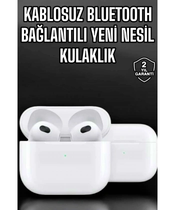 Bluetooth Kulaklık 3.Nesil Kablosuz Uzun Pil Ömrü Dokunmatik Kontrol