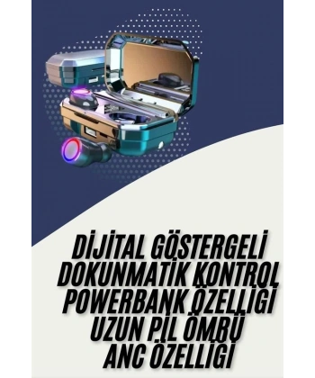 Bluetooth Kulaklık Android ve İOS Uyumlu ANC Özellikli Dijital Şarj Göstergeli