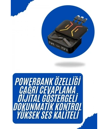 Bluetooth Kulaklık Dahili Powerbank Kablolu Düşük Gecikmeli Bluetooth 5.2