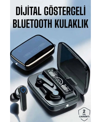 Bluetooth Kulaklık Dijital Göstergeli Kablosuz Uzun Pil Ömrü