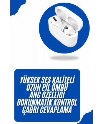 Bluetooth Kulaklık Kulak İçi Silikonlu Stereo Yüksek Ses Kaliteli Dokunmatik