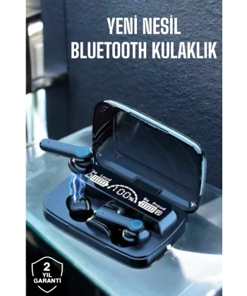 Bluetooth Kulaklık Powerbankli Dijital Göstergeli Dokunmatik Kontrol