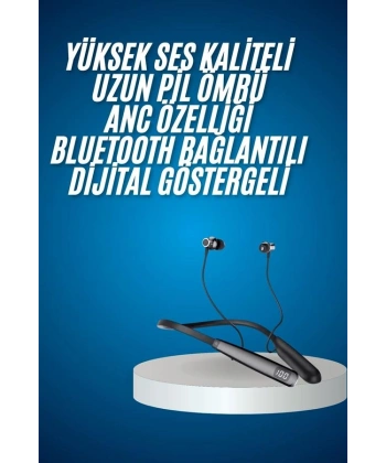 Bluetooth Kulaklık Şarj Göstergeli 100 Saat Şarj Kapasiteli Sporcu Kulaklık