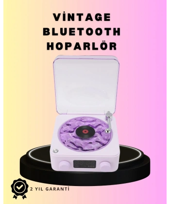 Bluetooth Retro Pikap Hoparlör – Projektörlü Gece Lambası