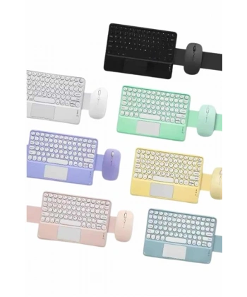 Bluetooth Touchpad Klavye Ultra İnce Taşınabilir Q Klavye