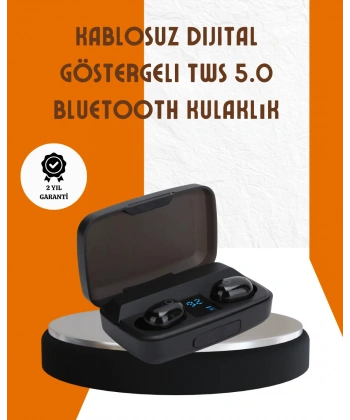 Bluetooth V5.0 Parmak Dokunmatik Kontrol Kablosuz Kulaklık Şarj Kutulu Model