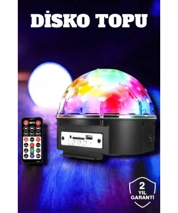 Bluetooth ve Uzaktan Kumandalı Çok Renkli Masaüstü Disko Topu