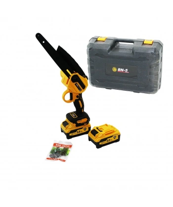 BN-5 YAĞLI POMPALI ZİNCİRLİ TESTERE BUDAMA DAL KESME MAKİNESİ ŞARJLI 2 BATARYA 36V 5.0AH 17000RPM