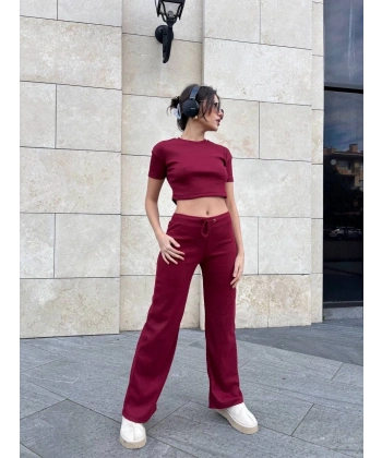 Bol paça pantolonlu alt üst takım