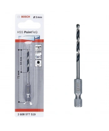 Bosch Pointteq Altıgen Şaftlı Hss Matkap Ucu 3 mm