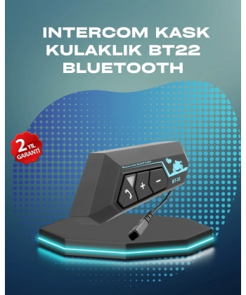 BT22 Kask Bluetooth Kulaklık Su Geçirmez Motosiklet İletişim Sistemi