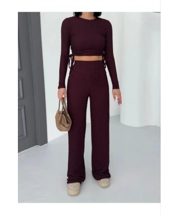 Bubble alt üst takım bordo pt510446