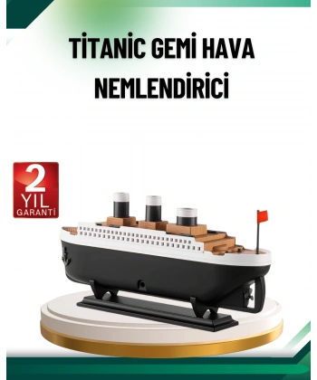 Buhar Efektli Titanik Gemi Oda Kokusu Difüzör LED Işıklı Nemlendirici