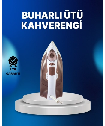 Buharlı Ütü 2200W Kireç Önleyici Self Clean Damlatmaz Kahverengi