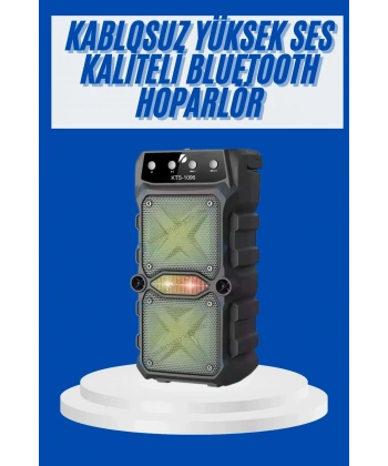 Büyük Boy Bluetooth Hoparlör Çoklu Bağlantı Çift Çıkışlı Taşınabilir Kesintisiz