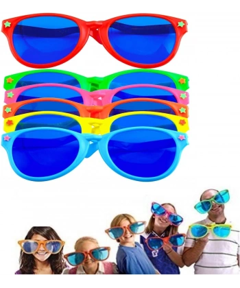 Büyük Parti Gözlüğü Rengarenk 12 Adet 27x9 cm