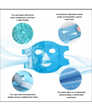 Buz Jel Toplar Termojel Yüz Maskesi, Soğuk ve Sıcak Terapi Yüz Maskesi