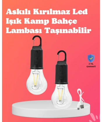 C Tipi Şarjlı Asılabilir Kamp Feneri