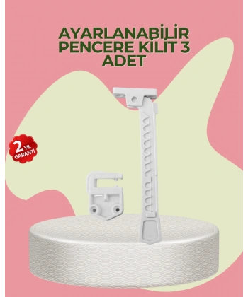 Cam Pencere Açılma Kontrol Kilidi Kolay Montaj 3’lü