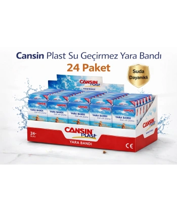 Cansın Plast Su Geçirmez Yara Bandı 10lu 24 Paket Waterproof First Aid Plaster
