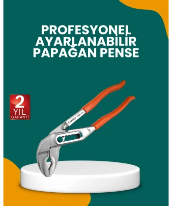 Çelik Alaşımlı Ayarlı Papağan Pense Yalıtımlı Sap