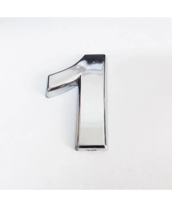 Cemax 1 Rakamı 3,75 cm Krom Yapışkanlı