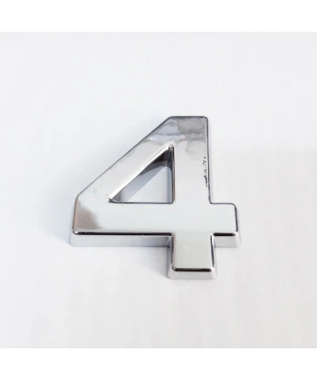 Cemax 4 Rakamı 3,75 cm Krom Yapışkanlı