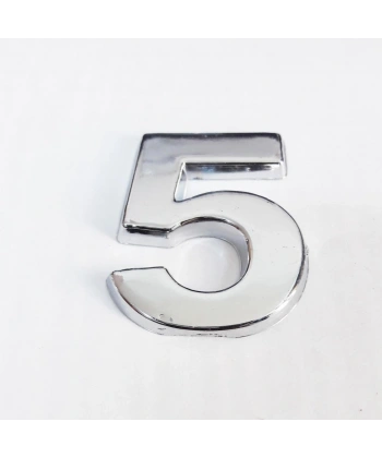 Cemax 5 Rakamı 3,75 cm Krom Yapışkanlı