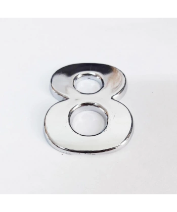 Cemax 8 Rakamı 3,75 cm Krom Yapışkanlı