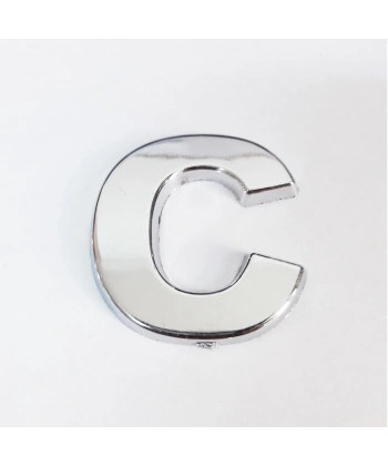 Cemax C Harfi  3,75 cm Krom Yapışkanlı