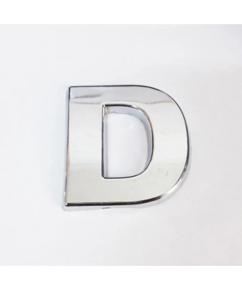 Cemax D Harfi  3,75 cm Krom Yapışkanlı