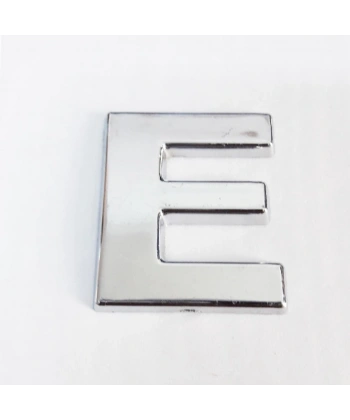 Cemax E Harfi  3,75 cm Krom Yapışkanlı