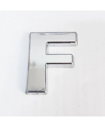 Cemax F Harfi  3,75 cm Krom Yapışkanlı