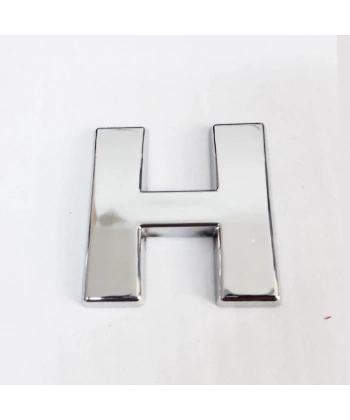 Cemax H Harfi  3,75 cm Krom Yapışkanlı