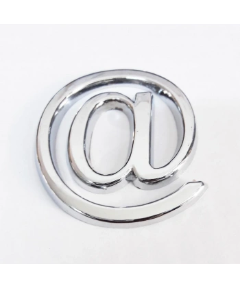 Cemax @ İşareti 3,75 cm Krom Yapışkanlı