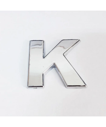 Cemax K Harfi  3,75 cm Krom Yapışkanlı