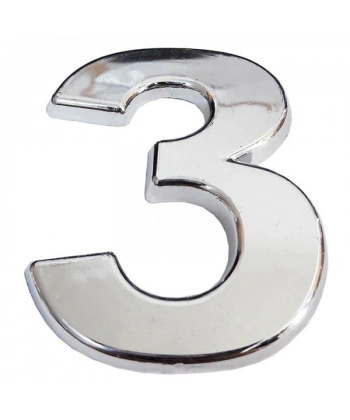 Cemax Krom Yapışkanlı 3 Rakamı 5 cm