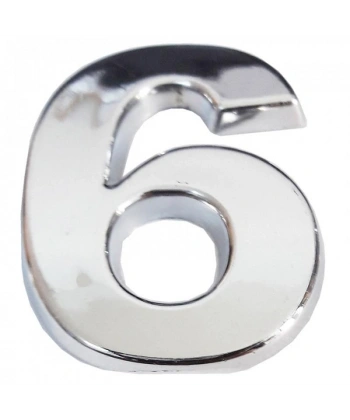 Cemax Krom Yapışkanlı 6 Rakamı 5 cm