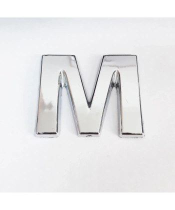 Cemax M Harfi  3,75 cm Krom Yapışkanlı