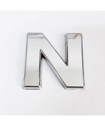 Cemax N Harfi  3,75 cm Krom Yapışkanlı