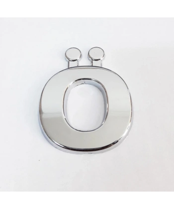 Cemax Ö Harfi  3,75 cm Krom Yapışkanlı